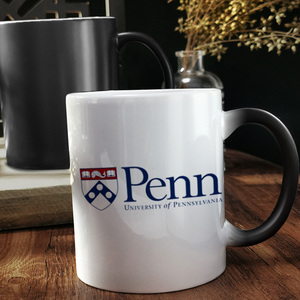 美国宾夕法尼亚大学宾大UPenn学生早餐茶杯水杯陶瓷杯变色杯定制