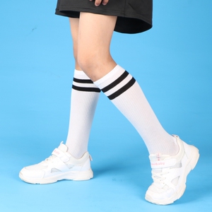 袜子儿童夏天薄款透气春秋男童棉袜男孩白色中筒网眼袜夏季运动袜名