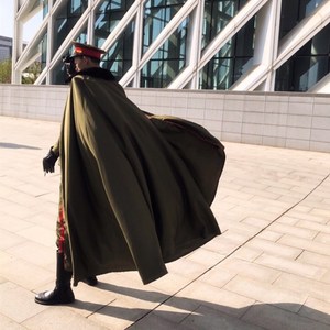 老九门张启山军阀服装女军阀披风军阀大帅服装男旗袍