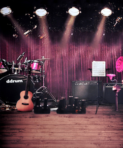 yy主播背景布dj打碟写真墙纸男女网络直播间3d炫酷星空舞台背景墙