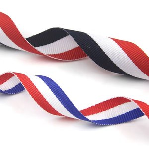 三色条纹织带彩色涤纶布带服装辅料箱包装饰带海军风彩带奖牌带子