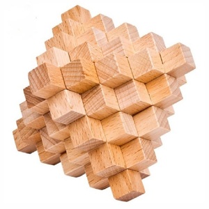 木头大菠萝锁数学玩具创意礼物拼装解锁解环解扣孔明锁鲁班锁单个