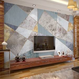 北欧电视背景墙壁纸现代简约客厅几何图案墙纸无缝墙布沙发墙壁布