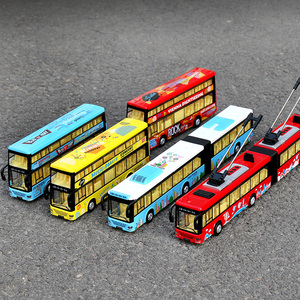 儿童双层公交玩具车男孩校车大号双节巴士公共汽车电车合金模型