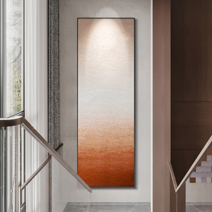 手绘油画现代简约抽象画楼梯墙画竖版装饰画入门玄关过道挂画轻奢