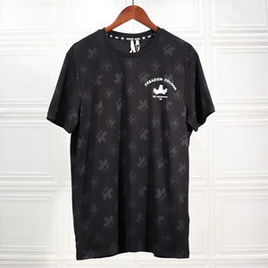 意大利轻奢品牌男装男士青年夏季时尚潮牌全印花青蛙logo短袖t恤