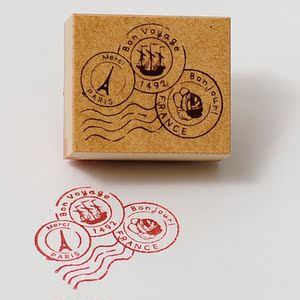 现货 日本 爱工坊 原创 木质印章 邮戳 邮票 链接2