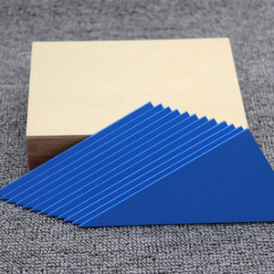 蓝色三角形构成第六盒 榉木专业早教升级版蒙特梭利 感官认知教具