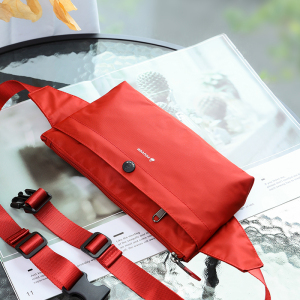 火狐腰包女运动小包包手机包帆布斜挎包生意收银包零钱包单肩背包