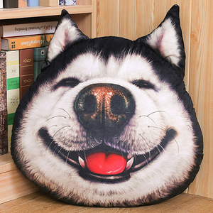 哈士奇毛绒玩具神烦网红创意搞怪整蛊仿真3d二哈大号狗头沙雕抱枕