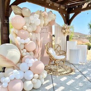 复古莫兰迪气球链套装婚礼生日花环拱门主题派对装饰布置气球道具