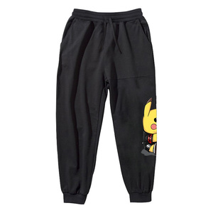 皮卡丘联名裤子秋季青少年卡通动漫卫裤男潮牌休闲裤大码宽松长裤