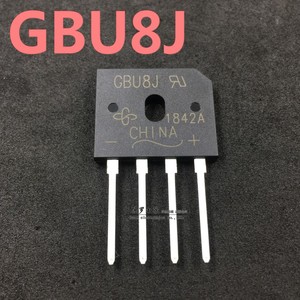 桥式整流器 gbu8j 8a/600v dip-4直插 扁桥 桥堆