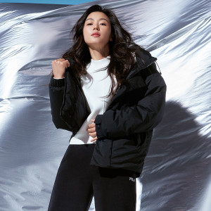 斐乐全智贤同款女装潮流百搭羽绒服女式时尚简约宽松舒适长袖上衣