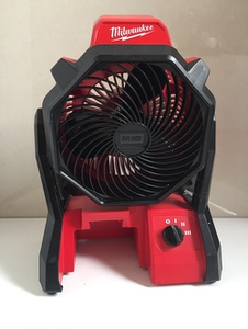 美国进口米沃奇18v锂电池充电风扇/野外路营方便携带电电源风扇