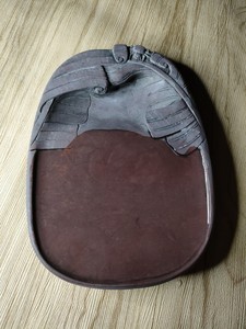 缘聚珍品 国家非遗 端砚老宋坑一片红旧砚芭蕉砚端砚之乡手工雕刻