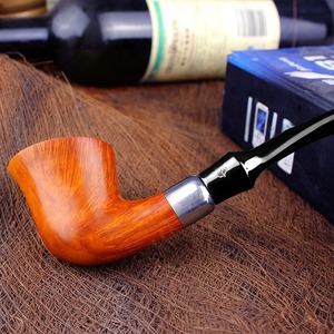 new bee 鲜蜂石楠木老式手工烟斗弯式送十件套 生日礼物烟具