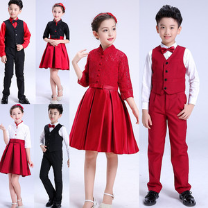 儿童秋冬秋冬大合唱团演出服中小学生表演服装学生朗诵比赛初中生