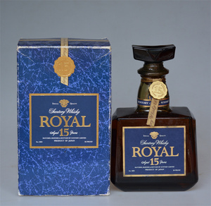 老洋酒收藏 日本suntory三得利洛雅15年雪梨桶调和威士忌金花版