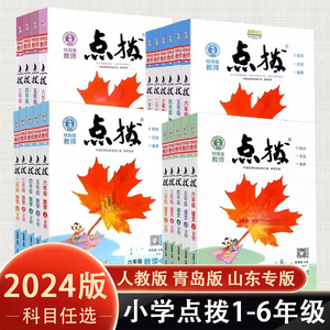 2024版 小学点拨一二三四五六123456年级上册下册语文人教版数学青岛版人教外研版课本点拨解析123456年级同步教材