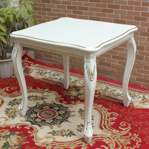 欧式小餐桌4人两人餐桌椅小户型小方桌简约家用实木小方餐桌80cm