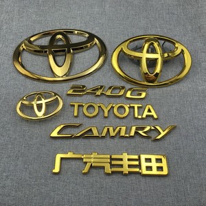 适用于凯美瑞金色车标 240g排量carmy前中网车标后尾箱车标志贴