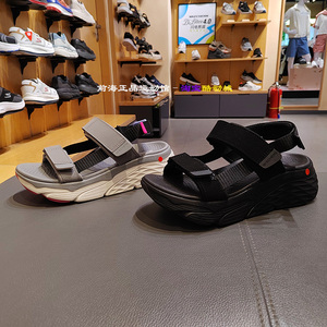 skechers斯凯奇女鞋新款舒适厚底时尚休闲魔术贴沙滩鞋凉鞋140421