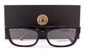 新款正品VERSACE 范思哲 3284B 女士眼镜架镜框  GB1 黑色