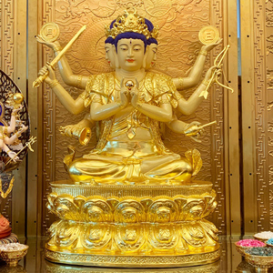 台湾纯铜贴金斗姆元君神像中天梵气斗母星君摩利支天菩萨佛像摆件