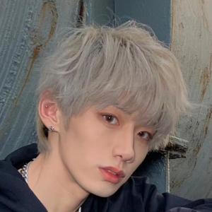 50同款货源安信铂暖通旗舰店天猫日常男款奶奶灰短发收脸侧分短