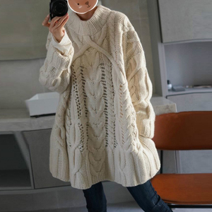 重磅收官 美到难超yue的一件 手工编织 羊绒毛衣绞花加厚山羊绒衫