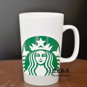 正品星巴克杯子 美人鱼logo经典马克杯黑白 男士喝水杯限量现货