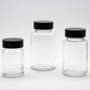 虫草瓶玻璃透明广口瓶燕窝瓶药剂瓶保健品瓶中草瓶密封储物玻璃瓶