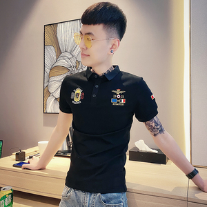 精神小伙短袖polo衫男潮牌男款夏季新款男士t恤男装衣服超火潮流