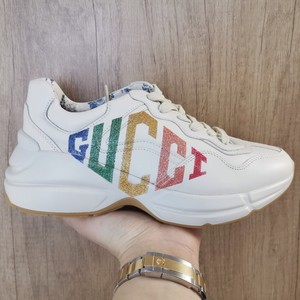 【奢潮圈】gucci古驰腰带烫金logo海浪苹果男女做旧老爹鞋运动鞋