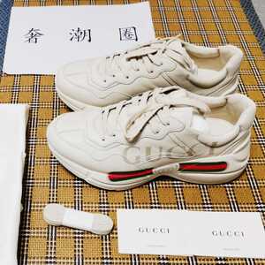 【奢潮圈】gucci古驰腰带烫金logo海浪苹果男女做旧老爹鞋运动鞋