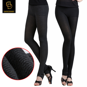 dancebaby拉丁舞成人女服装舞蹈练功服显瘦舞蹈打底踩脚裤拉丁裤
