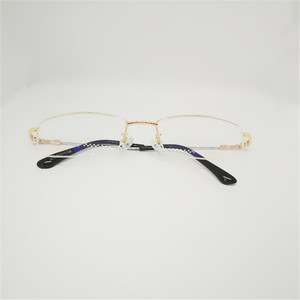 超轻商务金属防蓝光记忆钛半框成品舒适近视眼镜男合金眼镜框非球