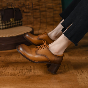 棕色高跟皮鞋女