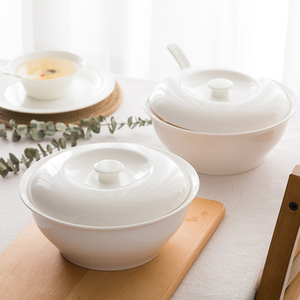 碗单个家用大号日式陶瓷盛汤碗泡面碗带盖大碗骨瓷餐具微波炉专用