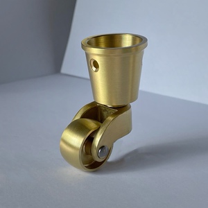 黄铜万向轮铜脚轮子家具脚轮纯铜转向轮推车茶几重型桌轮厂家直销