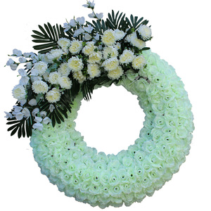 绢花菊花1米大花圈殡葬装饰花清明花扫墓花仿真花祭祀花厂家直销