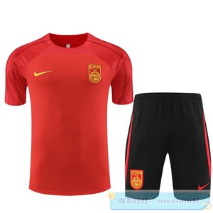 耐克正品2023中国队赛前热身短袖球衣球迷版速干圆领足球训练队服