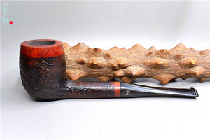 全新 70年代丹麦贵族jarl (jorgen larsen)喷砂手工石楠木料烟斗