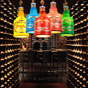 001人付款淘宝酒瓶吊灯美式复古创意个性酒吧餐馆咖啡厅装饰灯瓶子