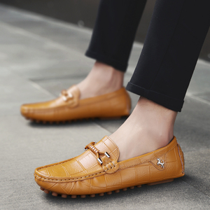 京东商城唯品会男鞋秋季豆豆鞋男韩版休闲鞋真皮懒人鞋开车驾车鞋