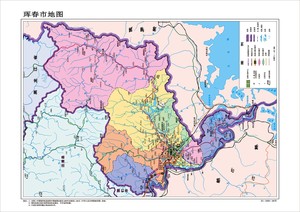 延边朝鲜族自治州珲春市地图交通水系卫星地形政区高清电子版定制