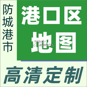打印定制电子版素材交通水系卫星旅游地形政区地图防城港市港口区