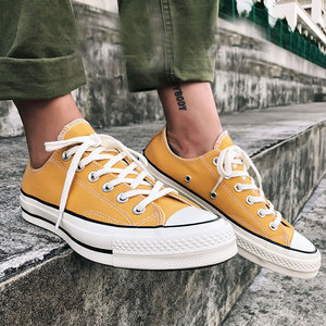 匡威男鞋女鞋1970s三星标经典复古低帮帆布鞋情侣款落叶黄162063