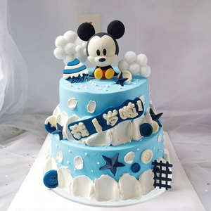 双层仿真蛋糕模型2021新款网红卡通儿童公仔塑胶橱窗样品定制道具